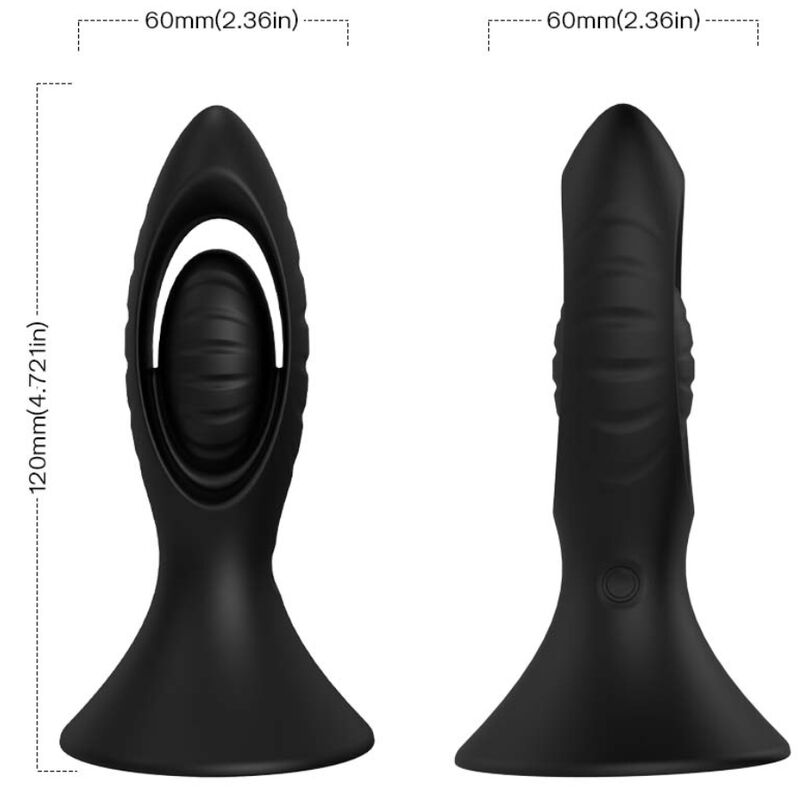 ARMONY - VIBRATOR & ANALE PLUG SILICONEN ZWART