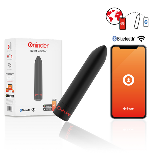 ONINDER - BERLIN KOGELVIBRATOR ZWART 9 STANDEN 8,5 X 2 CM - GRATIS APP