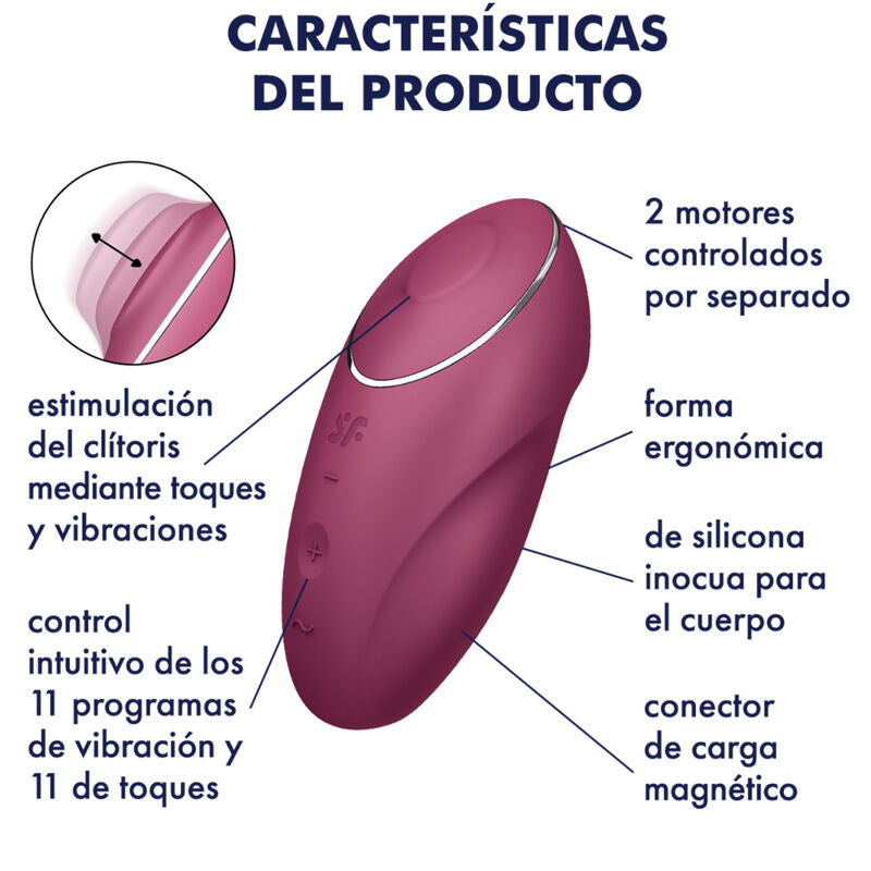 SATISFYER - TAP & CLIMAX 1 LAY-ON VIBRATOR ROOD