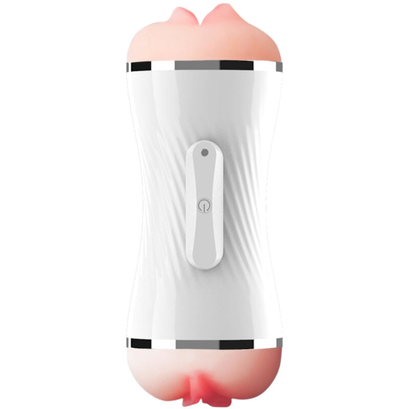 ARMONY - DUBBELE VAGINA- EN MONDVIBRATOR MASTURBATOR WIT