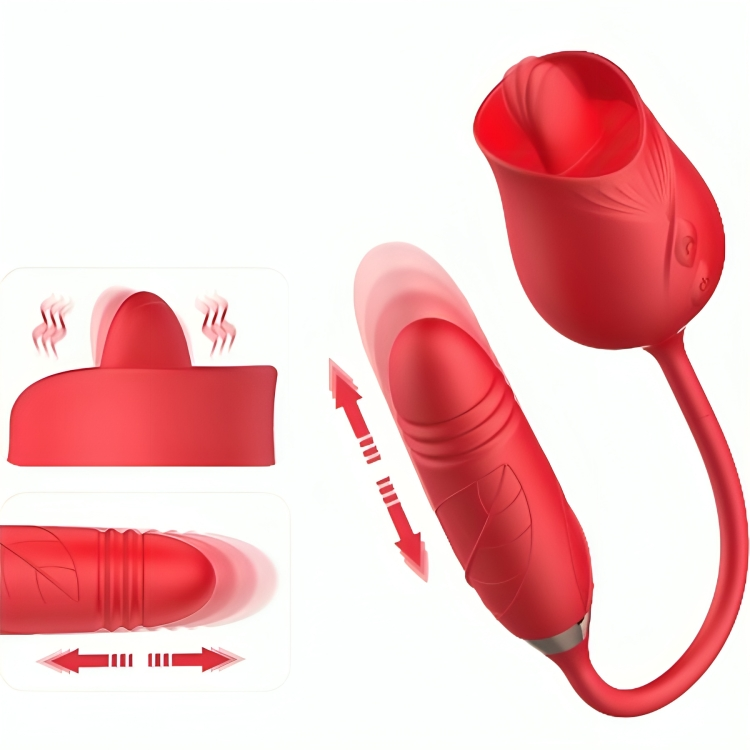 ARMONY - DELIGHT BLOEM VIBRATOR & STOTEN MET RODE TONG