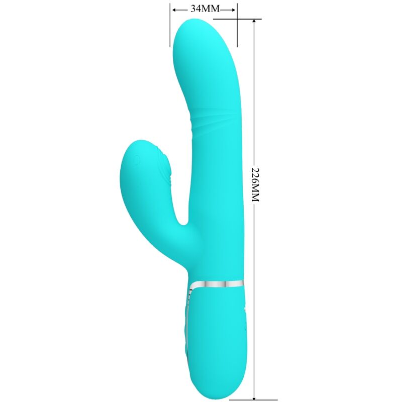 PRETTY LOVE - MULTIFUNCTIONELE G-SPOT VIBRATOR AQUA GROEN