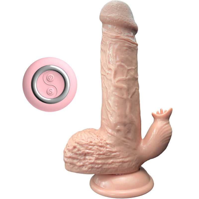 ARMONY - REALISTISCHE VIBRATOR & STOTENDE DILDO MET TONGSTIMULATOR 19 CM