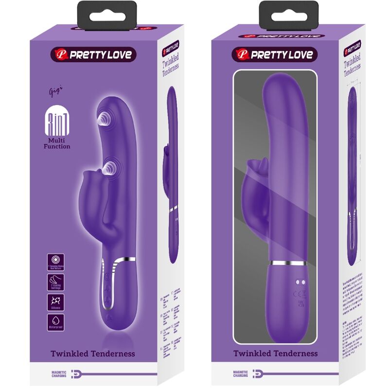 PRETTY LOVE - KONIJN VIBRATOR MET LIKFUNCTIE PAARS