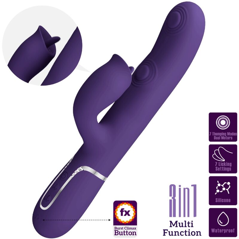 PRETTY LOVE - KONIJN VIBRATOR MET LIKFUNCTIE PAARS
