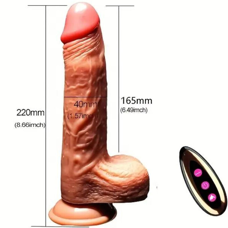 ARMONY - REALISTISCHE DILDO VIBRATOR & STUWENDE AFSTANDSBEDIENING 22,5 CM