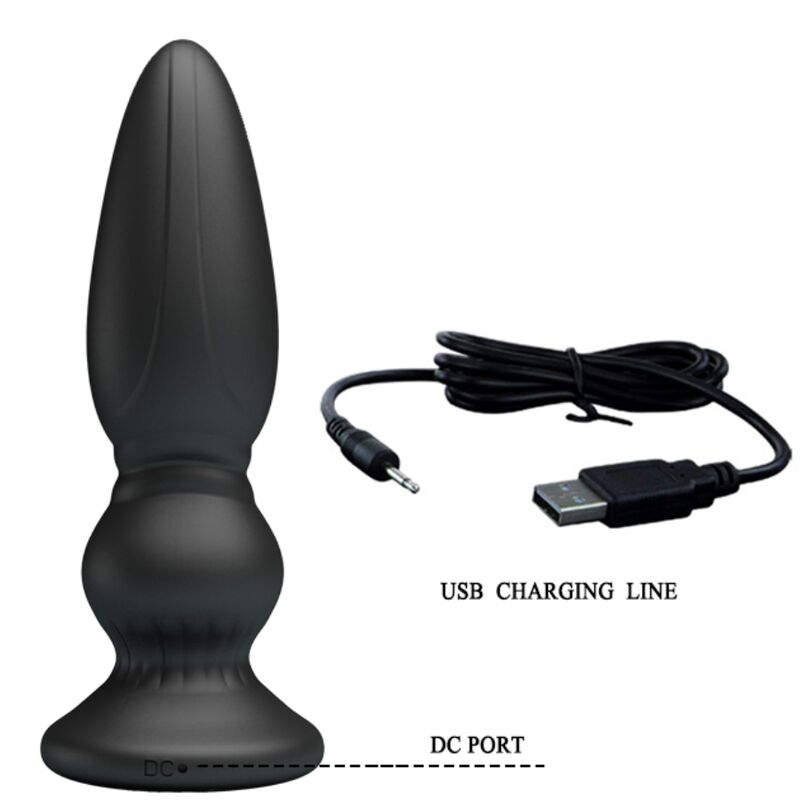 MR PLAY - KRACHTIGE VIBRATOR AFSTANDSBEDIENING ANALE PLUG ZWART