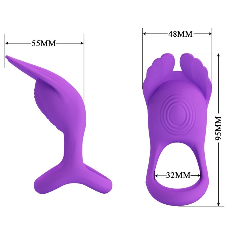 PRETTY LOVE - SILAS VIBRERENDE PENISRING 7 TRILLINGEN PAARS SILICONE