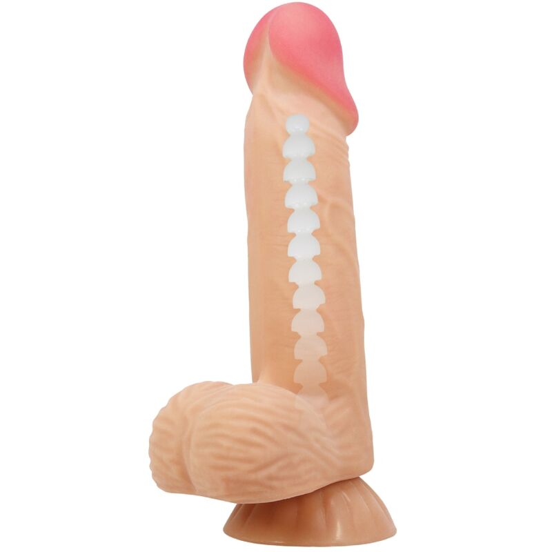PRETTY LOVE - SLIDING SKIN SERIES REALISTISCHE DILDO MET BEWEEGBARE HUID ZUIGNAP 20.6 CM