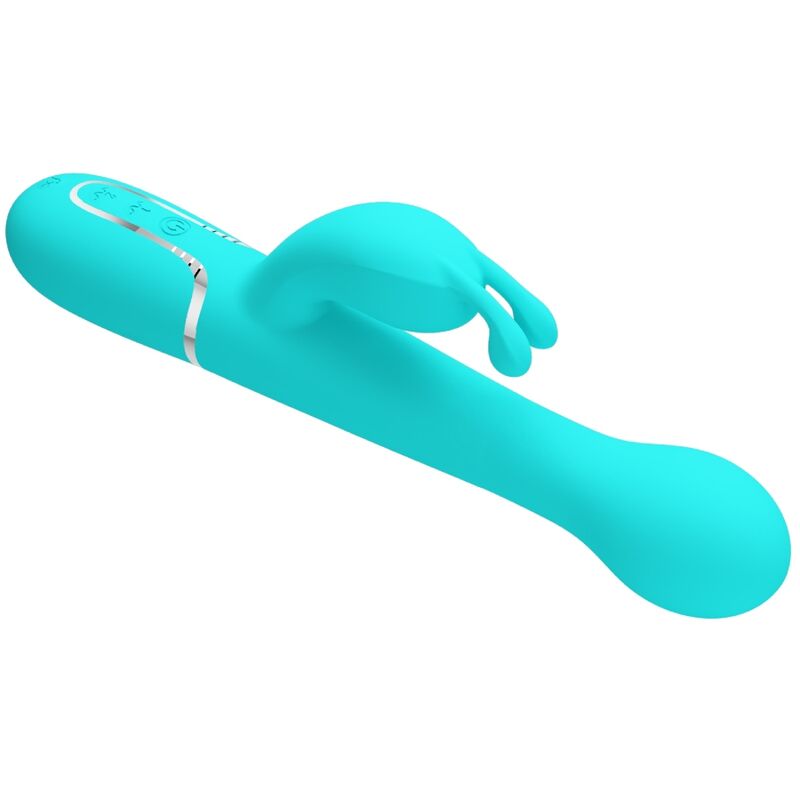 PRETTY LOVE - DEJON RABBIT VIBRATOR 3 IN 1 MULTIFUNCTION AQUA GROEN