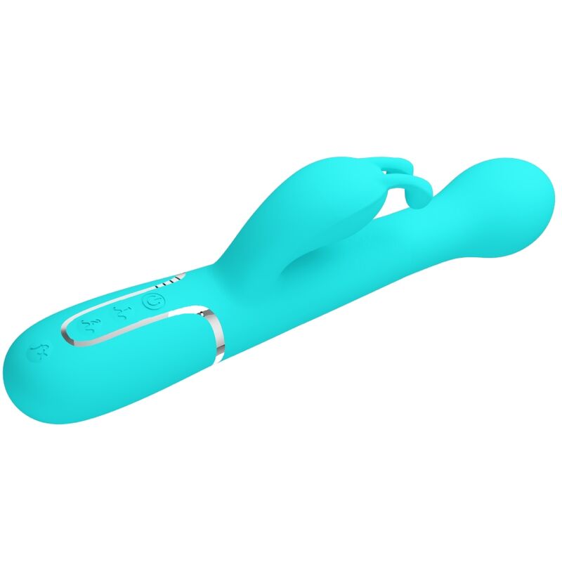 PRETTY LOVE - DEJON RABBIT VIBRATOR 3 IN 1 MULTIFUNCTION AQUA GROEN