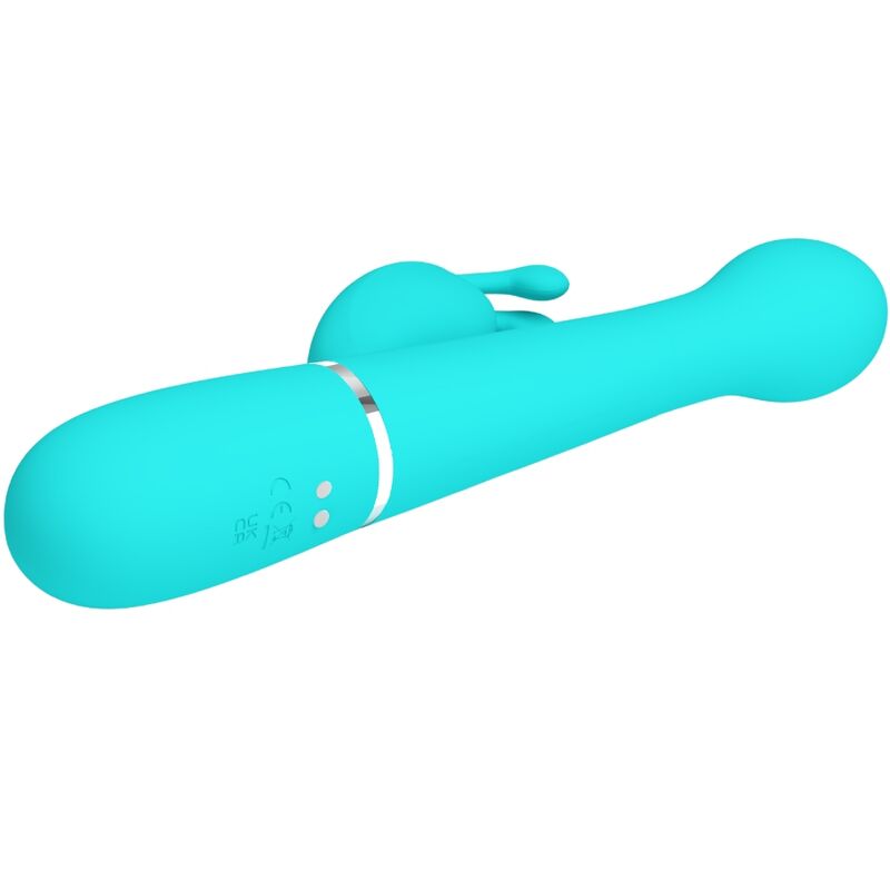 PRETTY LOVE - DEJON RABBIT VIBRATOR 3 IN 1 MULTIFUNCTION AQUA GROEN
