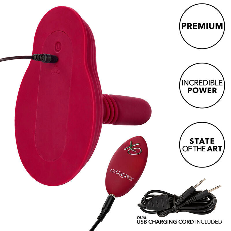 CALEXOTICS - RIDER MASSAGER DUBBELE MOTOR AFSTANDSBEDIENING ROOD