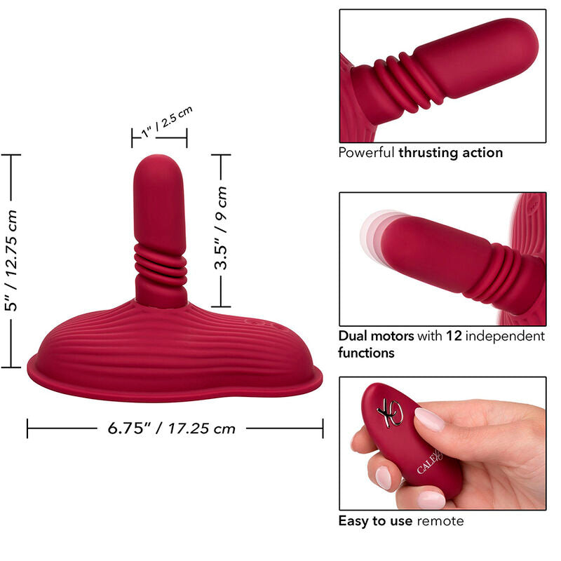 CALEXOTICS - RIDER MASSAGER DUBBELE MOTOR AFSTANDSBEDIENING ROOD