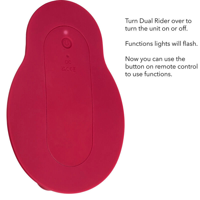 CALEXOTICS - RIDER MASSAGER DUBBELE MOTOR AFSTANDSBEDIENING ROOD