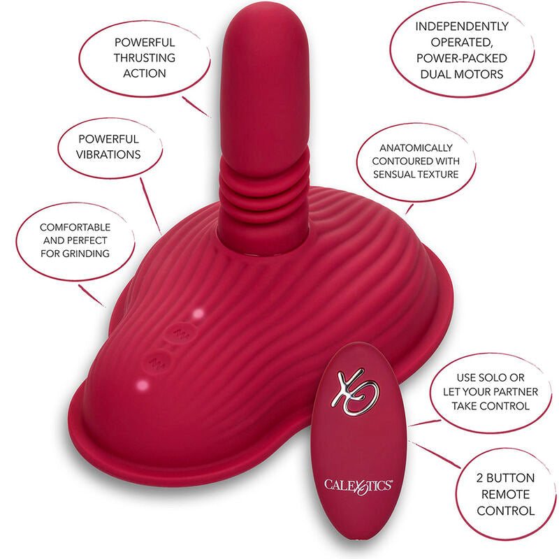 CALEXOTICS - RIDER MASSAGER DUBBELE MOTOR AFSTANDSBEDIENING ROOD