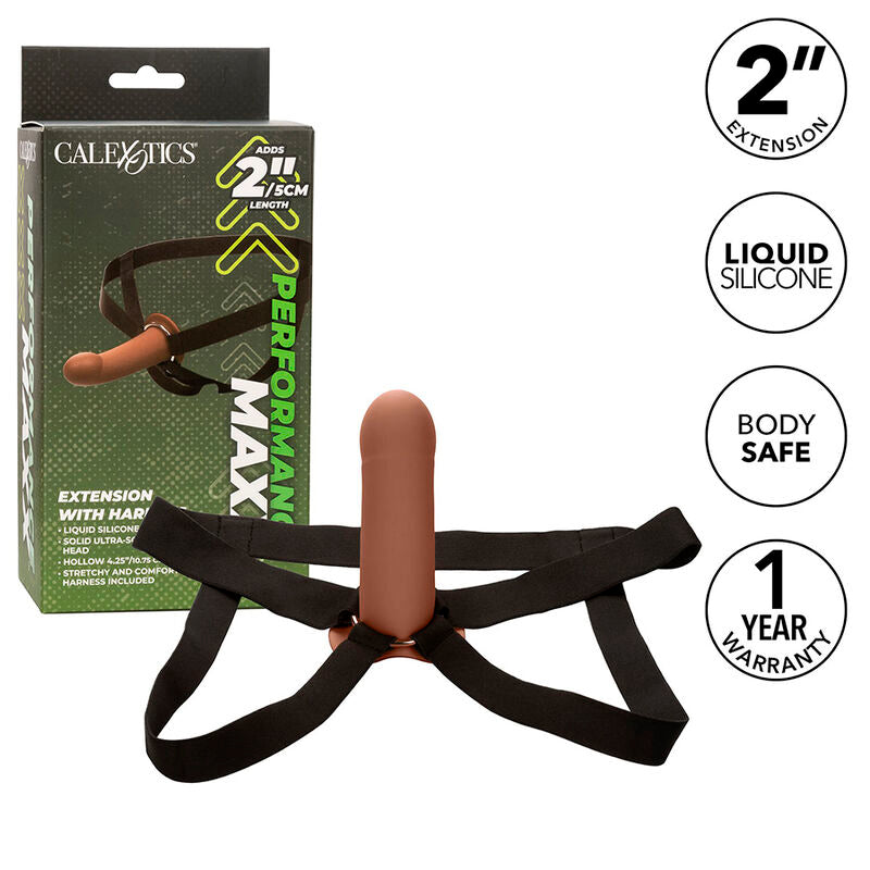 CALEXOTICS - PERFORMANCE MAXX EXTENSION MET HARNAS BRUINE HUID