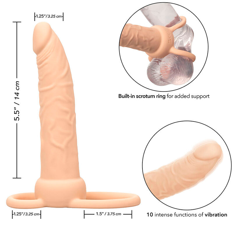 CALEXOTICS - PERFORMANCE MAXX OPLAADBARE DUAL PENETRATOR LICHTE HUID