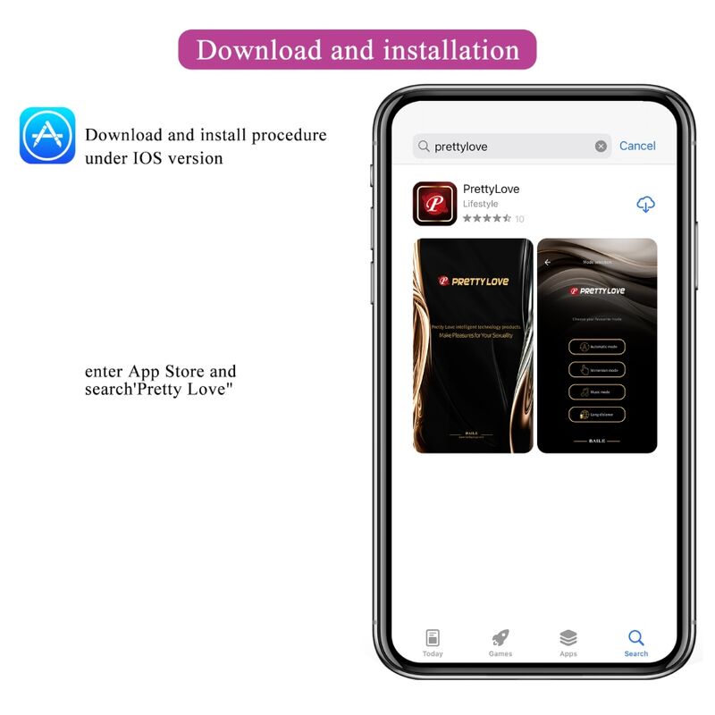 PRETTY LOVE - FISHERMAN APP-GESTUURD VIBREREND EI LILA
