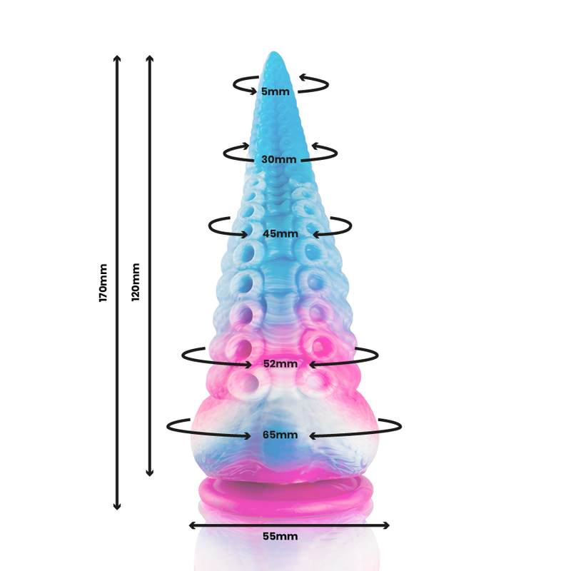 EPIC - PHORCYS BLAUWE TENTAKEL DILDO KLEIN FORMAAT