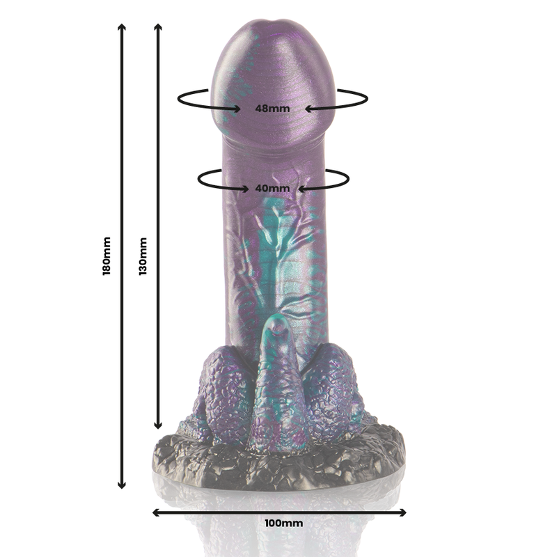 EPIC - BASILISK DILDO DUBBEL SCHUBBIG GENOT KLEIN FORMAAT