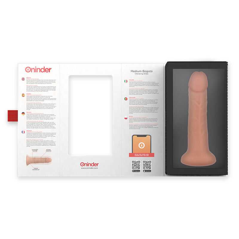 ONINDER - MEDIUM BOGOTÁ VIBRATOR DILDO 9 SNELHEDEN NATUURLIJK 20 CM -O- 4.2 CM - GRATIS APP