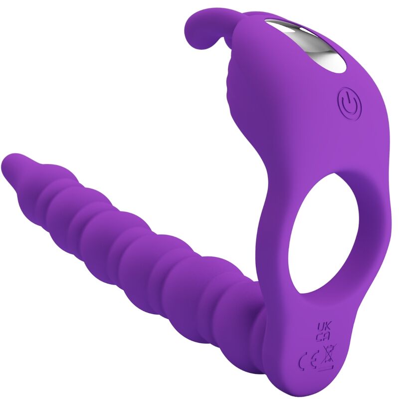 PRETTY LOVE - BLACKNEY PENISRING MET LILA VIBRATOR PLUG
