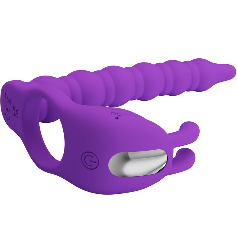 PRETTY LOVE - BLACKNEY PENISRING MET LILA VIBRATOR PLUG