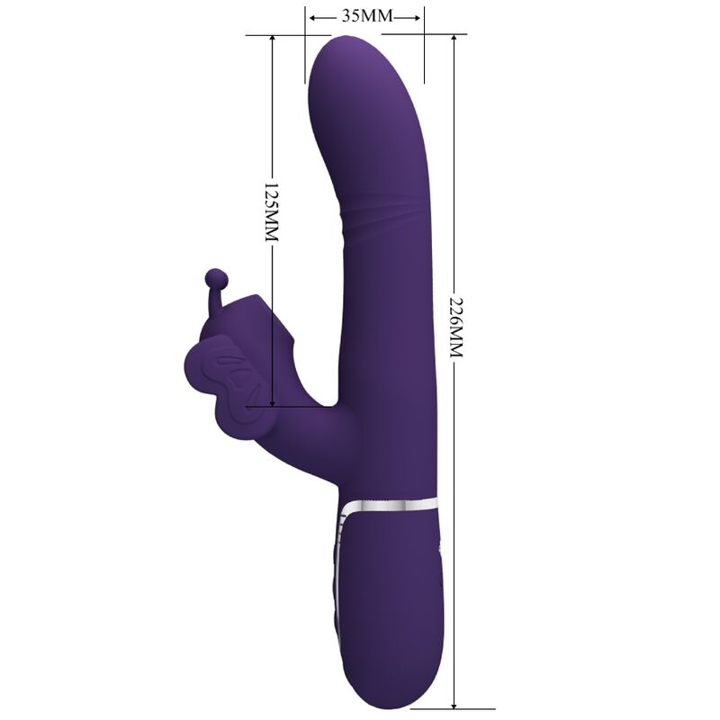 PRETTY LOVE - MULTIFUNCTIONELE KONIJN VIBRATOR 4 IN 1 VLINDER PAARS