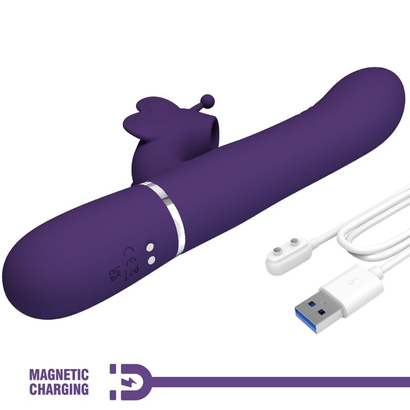 PRETTY LOVE - MULTIFUNCTIONELE KONIJN VIBRATOR 4 IN 1 VLINDER PAARS