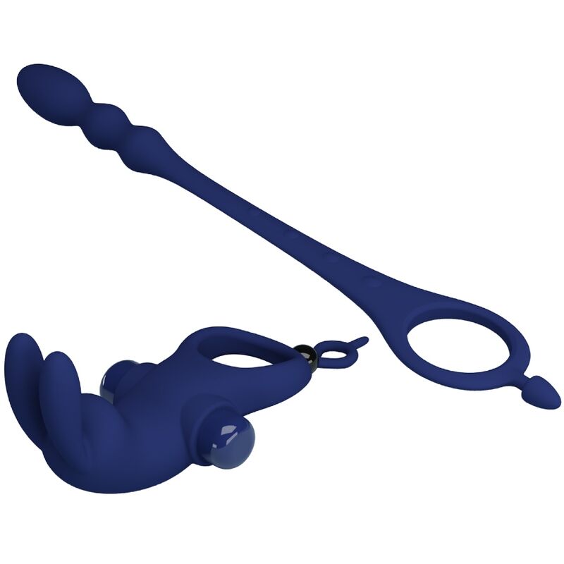 PRETTY LOVE - AYAD KONIJN VIBRATORRING MET PLUG BLAUW
