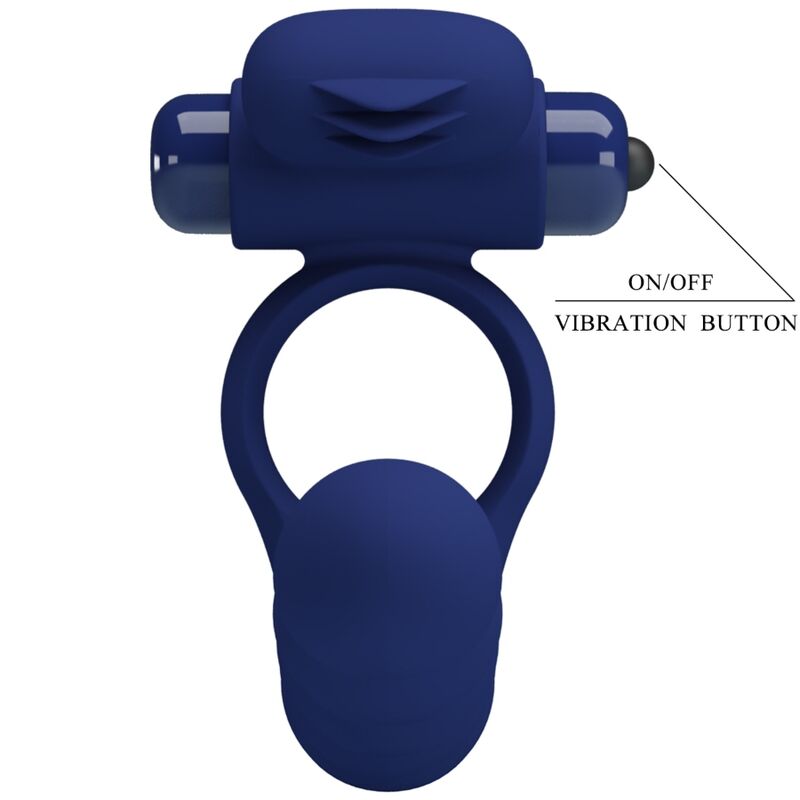 PRETTY LOVE - AJMAL VIBRERENDE RING MET PLUG BLAUW