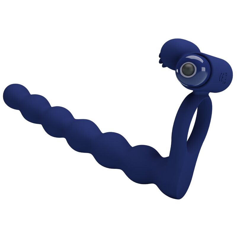 PRETTY LOVE - AJMAL VIBRERENDE RING MET PLUG BLAUW