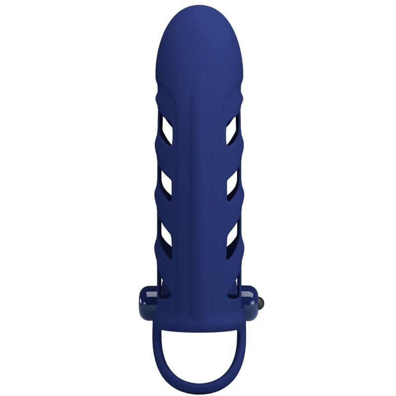 PRETTY LOVE - ALTAF VIBRATORRING MET SILICONEN OMHULSEL BLAUW