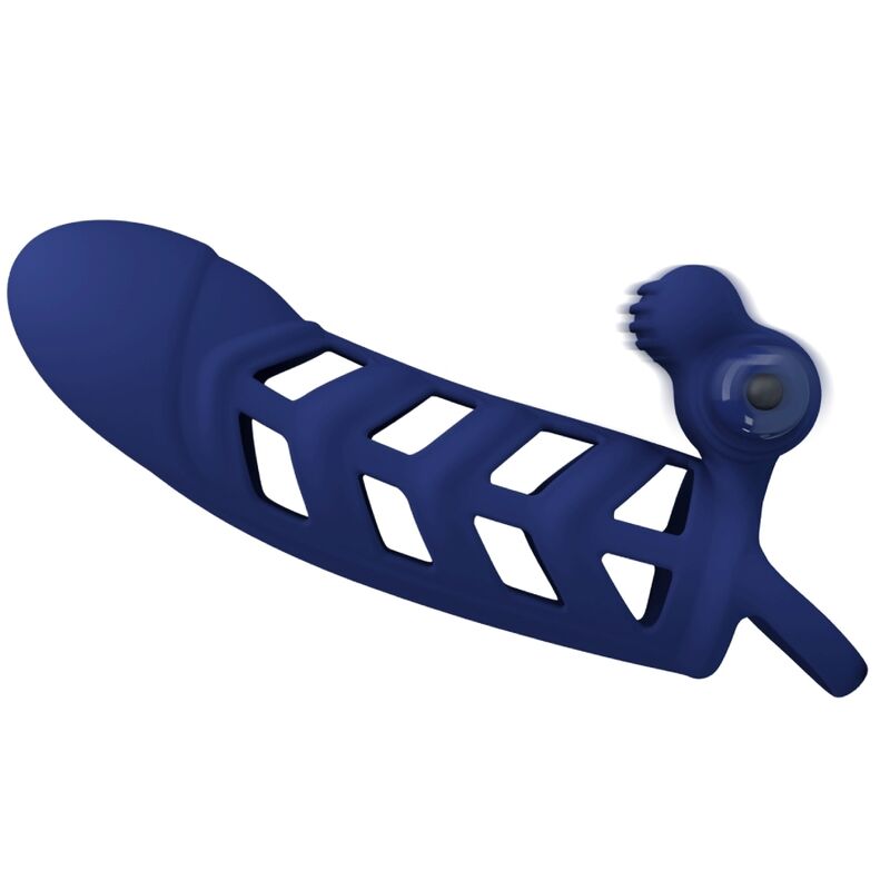 PRETTY LOVE - ALTAF VIBRATORRING MET SILICONEN OMHULSEL BLAUW