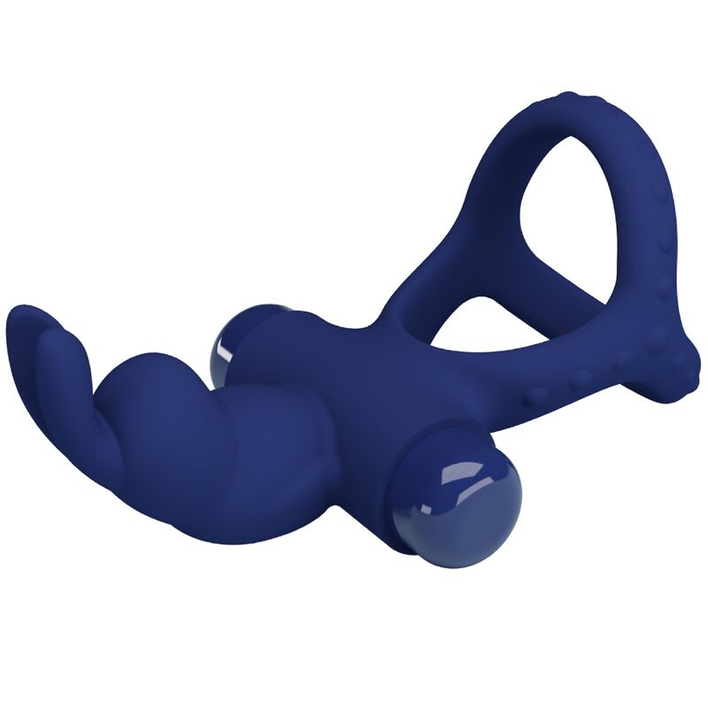 PRETTY LOVE - LUCHITO DUBBELE TRILLING RING KONIJN BLAUW