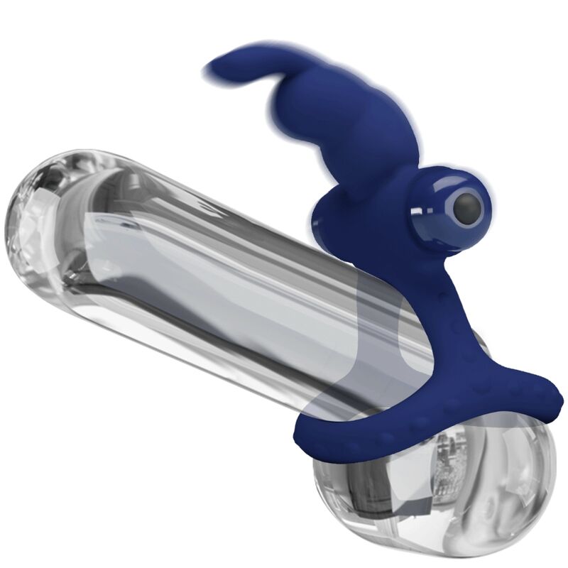 PRETTY LOVE - LUCHITO DUBBELE TRILLING RING KONIJN BLAUW