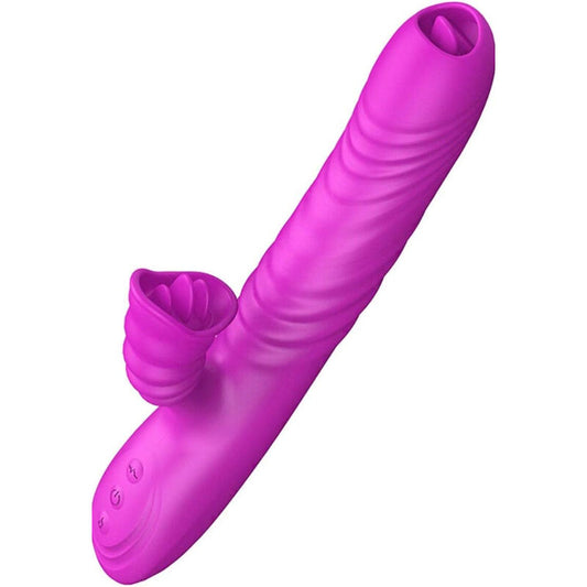 ARMONY - ANGELIA MULTIFUNCTIONELE VIBRATOR DUBBELE TONG PAARS WARMTE-EFFECT