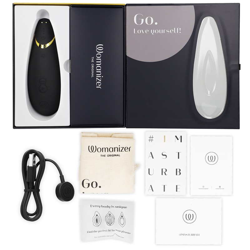 WOMANIZER - PREMIUM 2 CLITORALE STIMULATOR ZWART