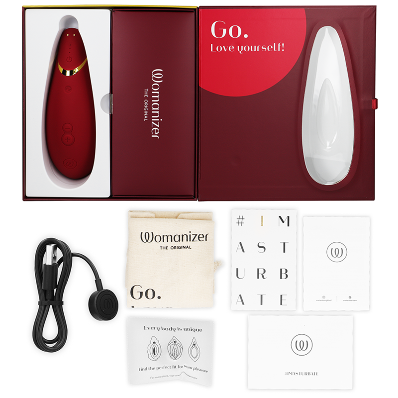 WOMANIZER - PREMIUM 2 CLITORALE STIMULATOR BORDEAUX