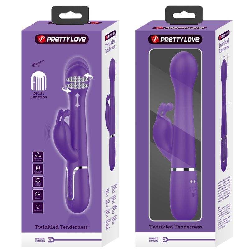 PRETTY LOVE - DEJON KONIJN VIBRATOR 3 IN 1 MULTIFUNCTIONEEL PAARS