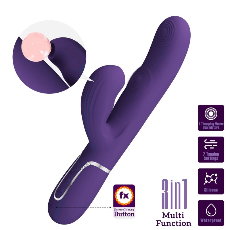 PRETTY LOVE - PERLITA G-SPOT VIBRATOR 3 IN 1 MULTIFUNCTIONEEL PAARS