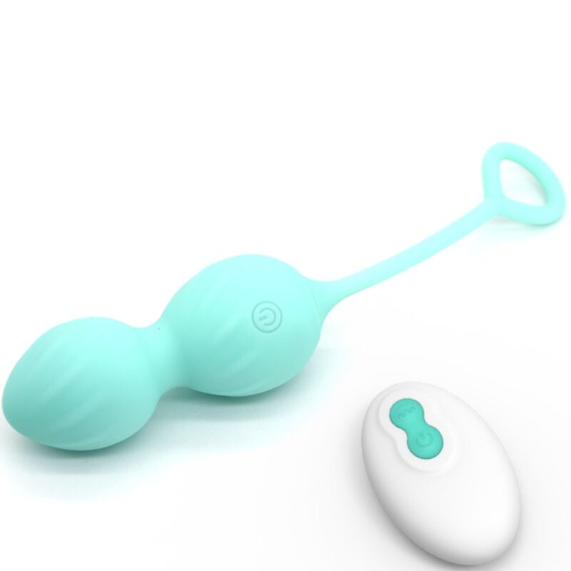 ARMONY - BLOSSOMS VAGINALE DUMBELL VIBRATIE AFSTANDSBEDIENING 10 VIBRATIES GROEN