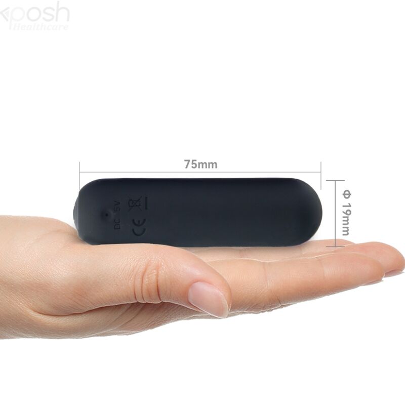 ARMONY - SPLASH HAHA VIBRATOR KOGEL SILICONEN 10 TRILLINGEN 75 X 19 CM ZWART