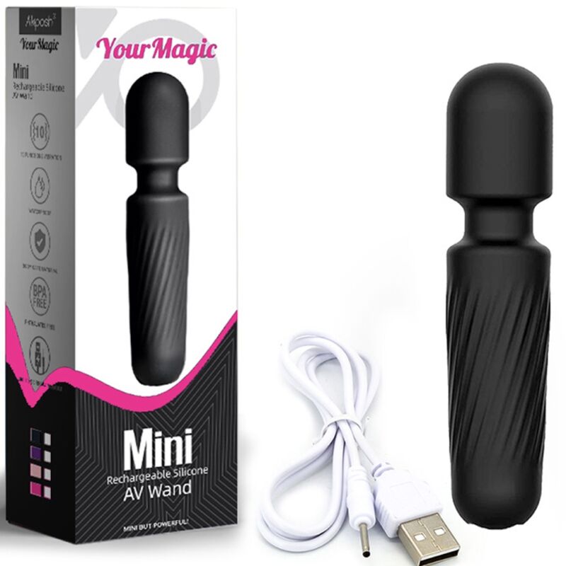 ARMONY - UW MAGISCHE MASSAGEAPPARAAT & VIBRATOR OPLAADBAAR 10 VIBRATIES ZWART
