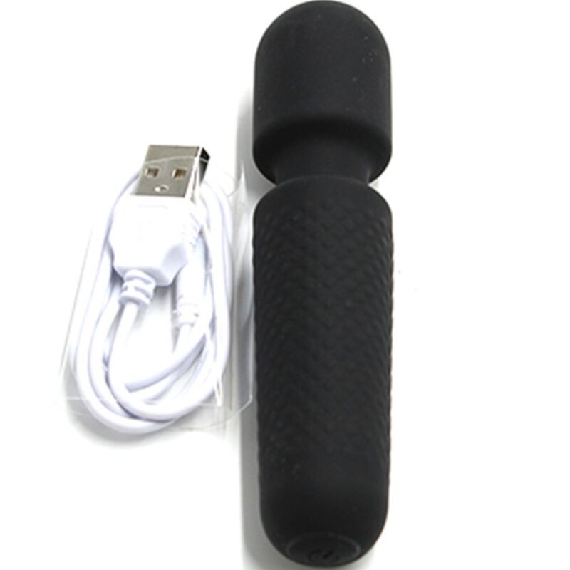 ARMONY - UW MAGISCHE MASSAGER & VIBRATOR OPLAADBAAR 10 TRILLINGEN STAAF STIPPEN ZWART