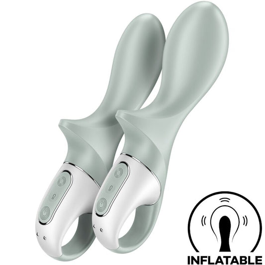 SATISFYER - AIR PUMP BOOTY 3 OPBLAASBARE ANALE VIBRATOR GRIJSGROEN