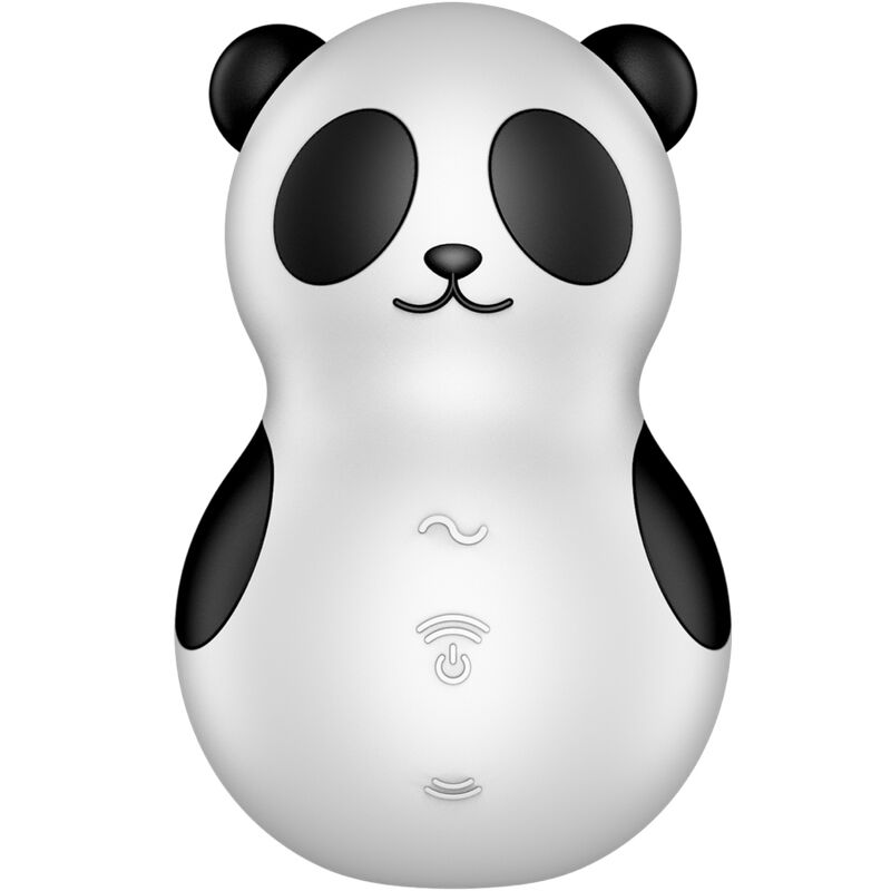 SATISFYER - POCKET PANDA STIMULATOR & VIBRATOR ZWART EN WIT