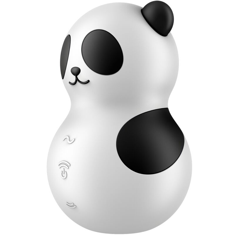 SATISFYER - POCKET PANDA STIMULATOR & VIBRATOR ZWART EN WIT