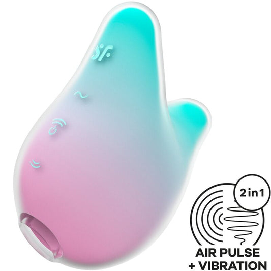 SATISFYER - MERMAID VIBES STIMULATOR & VIBRATOR MINT EN ROZE